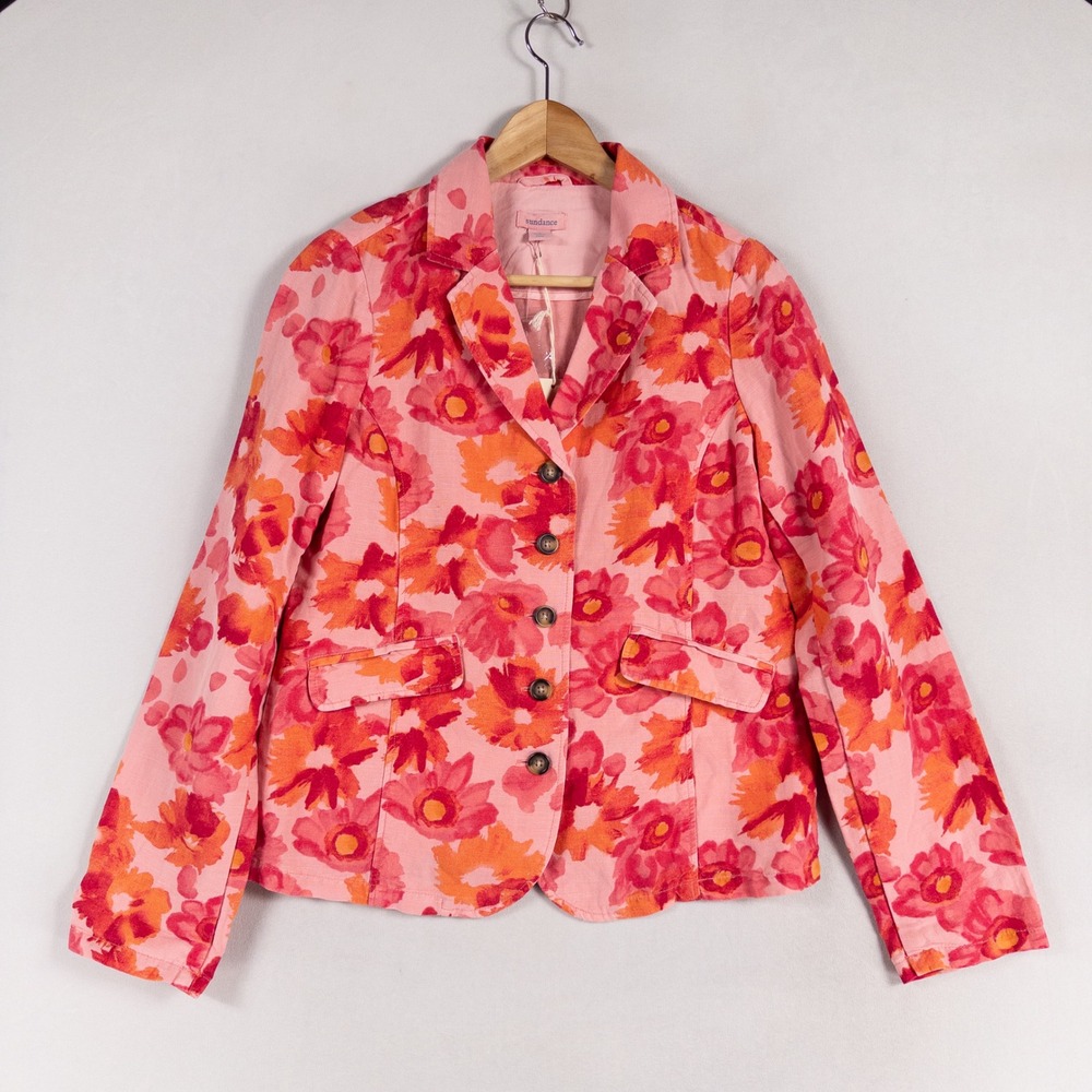Sundance Pink Floral Blazer Jacket